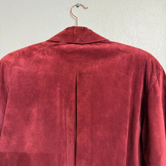 La Squadra Monte Carlo Red Suede Leather Jacket Sz M - Picture 8 of 12